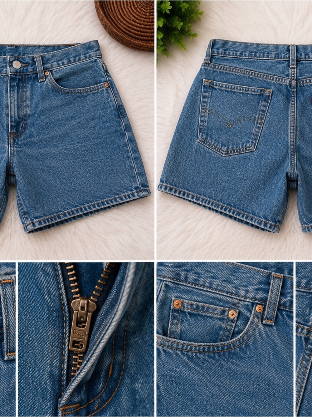 Classic Men's Denim Shorts - Blue